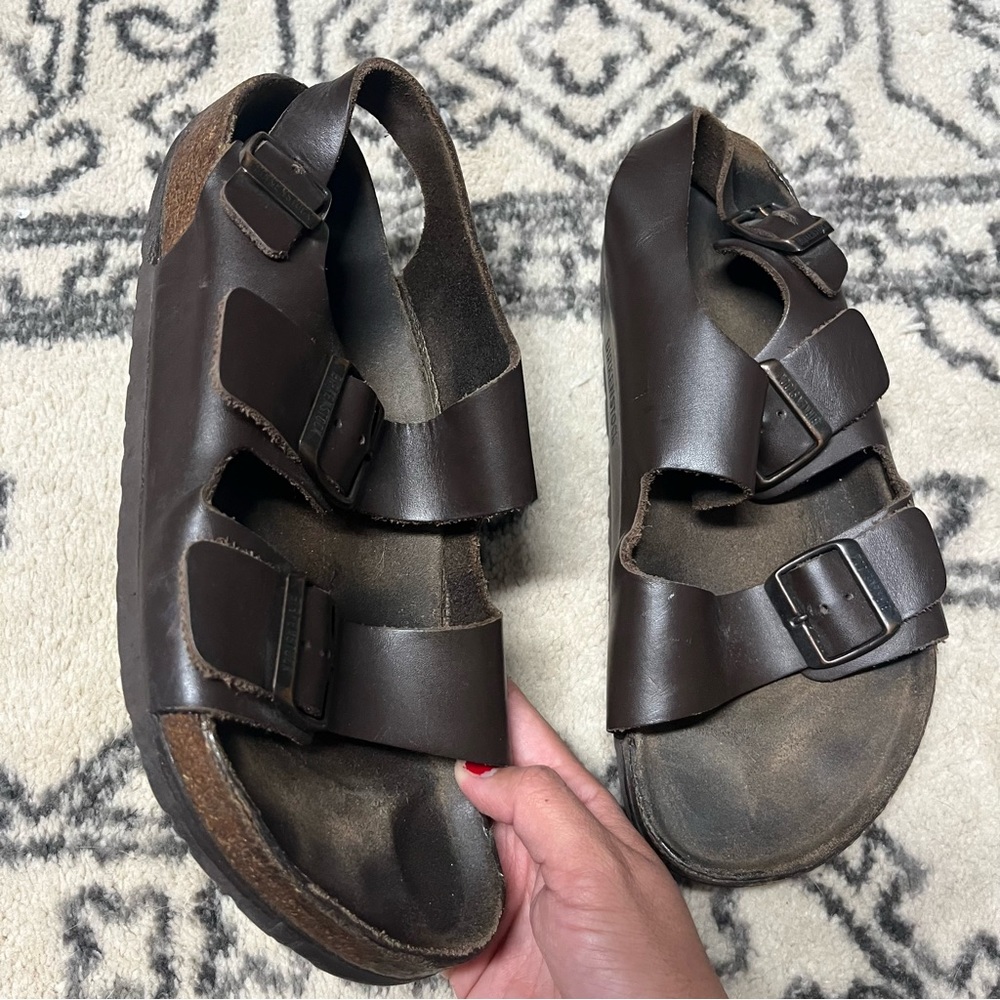 Birkenstock Milano Sandals Brown Size 39